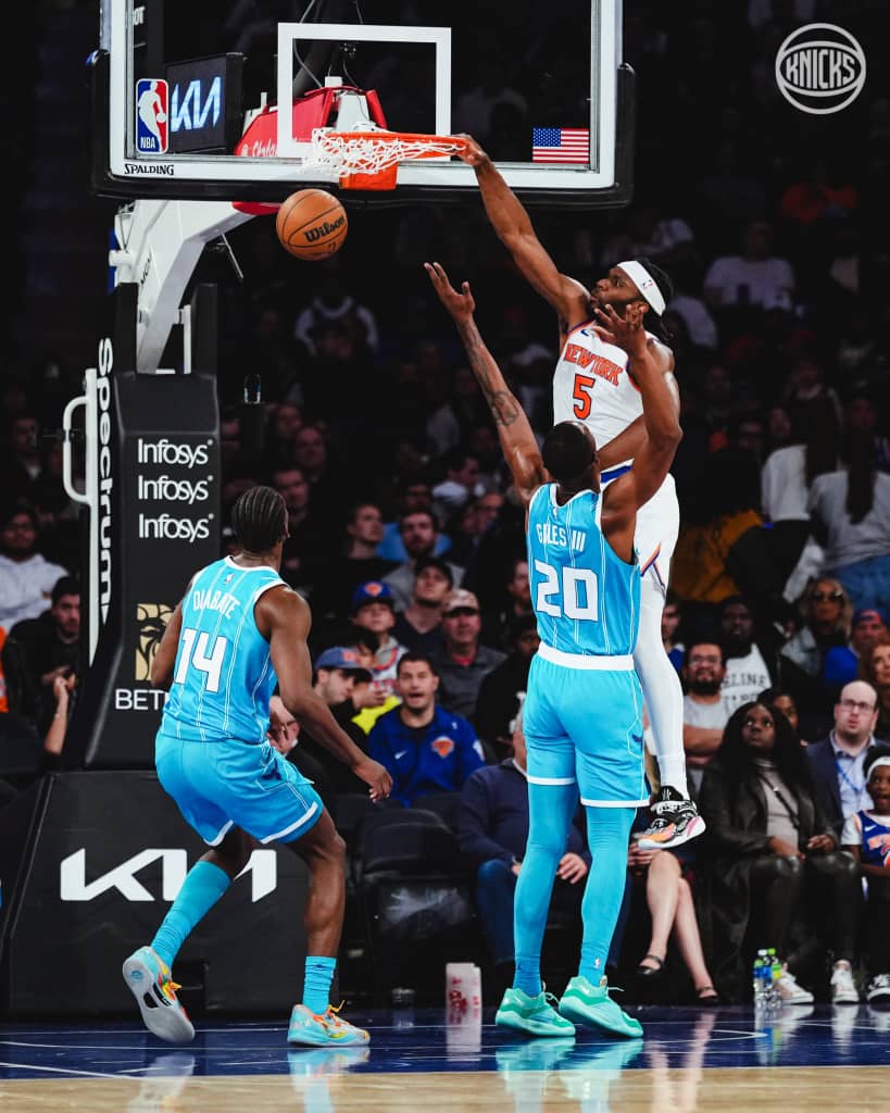 NBA Pre-Season: Precious Achiuwa Shines As New York Knicks Beat Charlotte Hornets